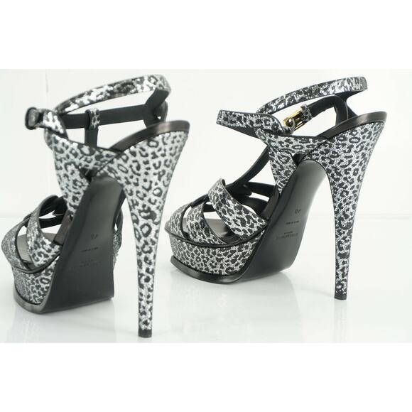 Saint Laurent Leopard Spotted Tribute T strap Platform Sandal SZ 40 10 New $995 - Picture 5 of 11